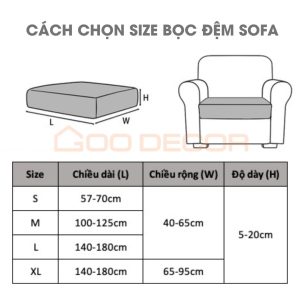 Bọc đệm ghế sofa họa tiết lá bằng vải nhung dày dặn GOO Decor