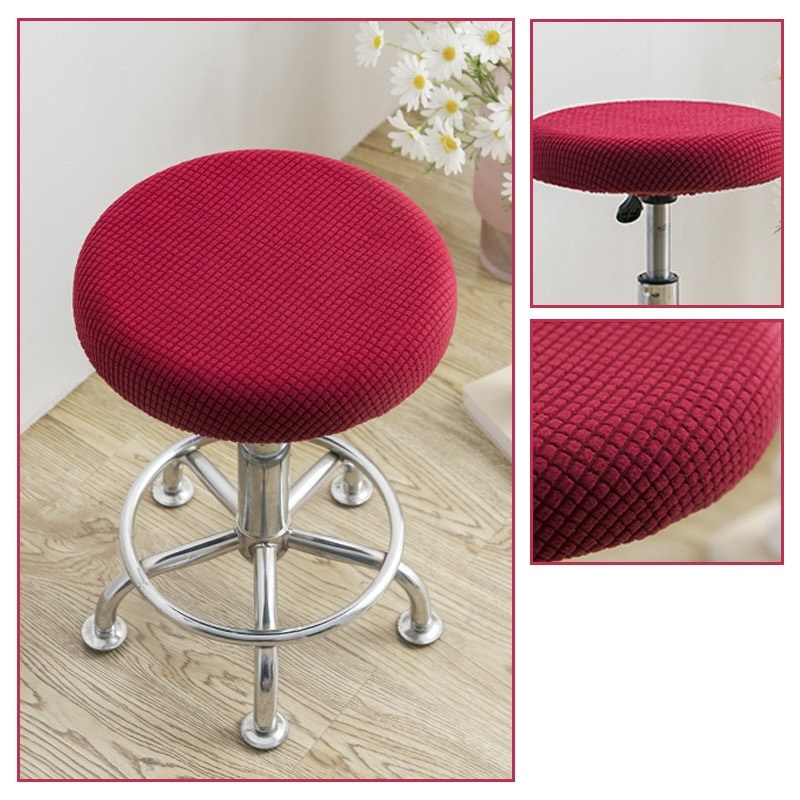 Bọc ghế xoay vải nhung gân co giãn mềm mại GOO Decor