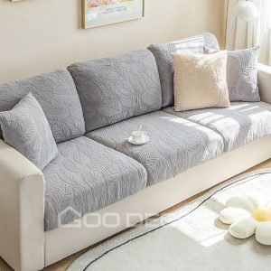 Vải nhung họa tiết lá cao cấp, mềm mịn, sang trọng