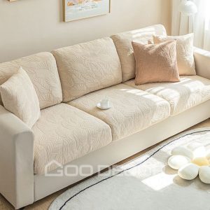 Vải nhung họa tiết lá cao cấp, mềm mịn, sang trọng