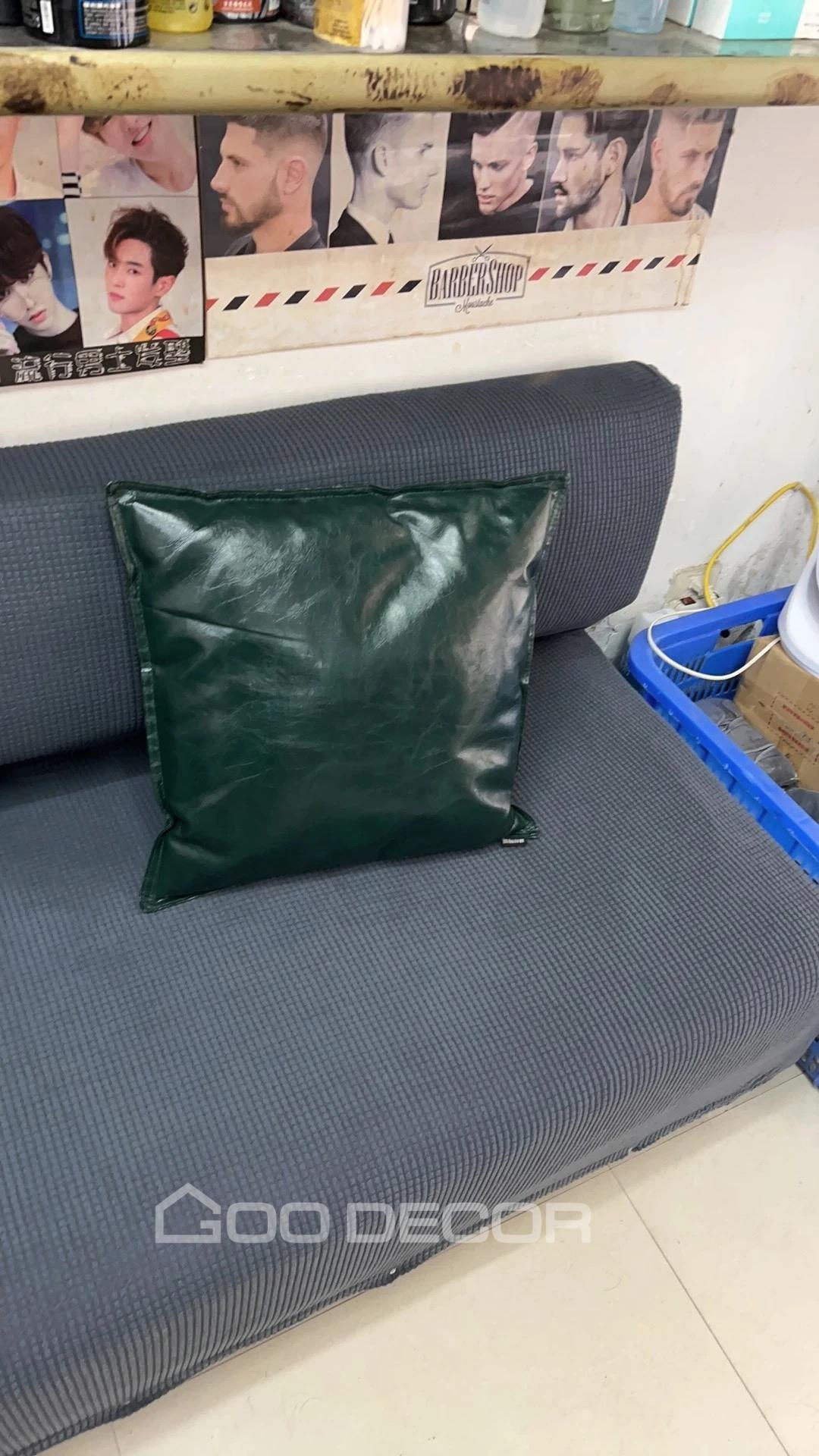 Sofa bed bọc nhung họa tiết lá màu xám đậm - Góc nhìn 3