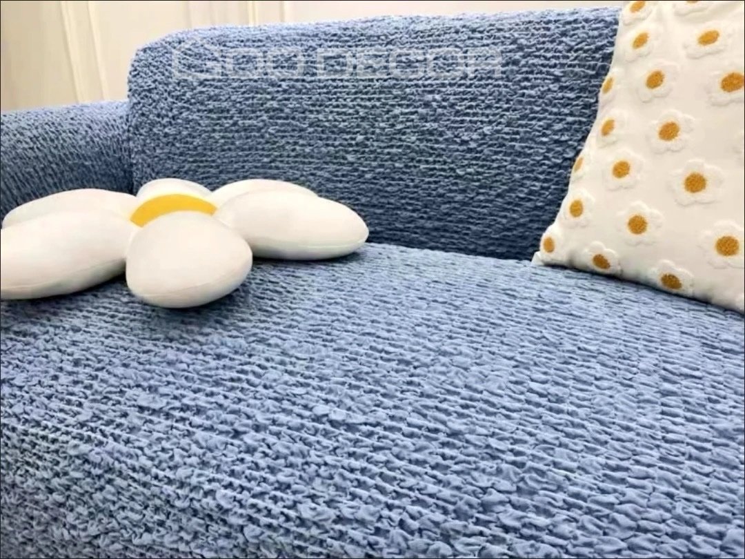 Bọc ghế sofa văng bằng vải bong bóng mềm mát